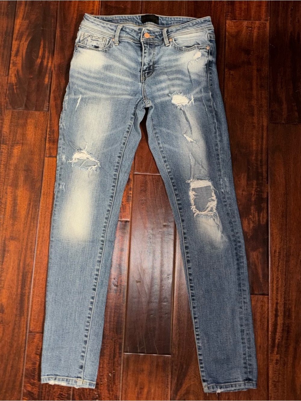 Buckle Black Women's Skinny Jeans Fit No. 53, Sz 27— Light Blue Distressed